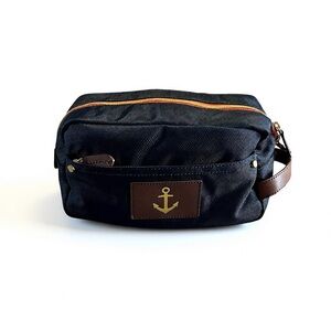 BOULEVARD Dennis Anchor Gold Foil Dopp Kit Toiletry Bag